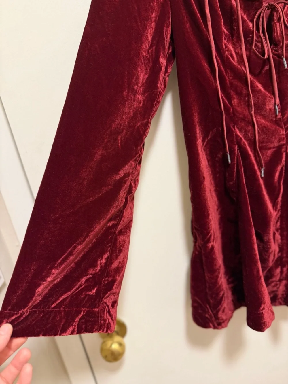 Free People Velvet Lace-Up mini velvet dress, NWT see listing - Picture 12 of 16